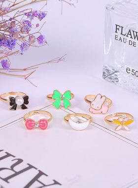 卡通合金戒指儿童混款36件盒装