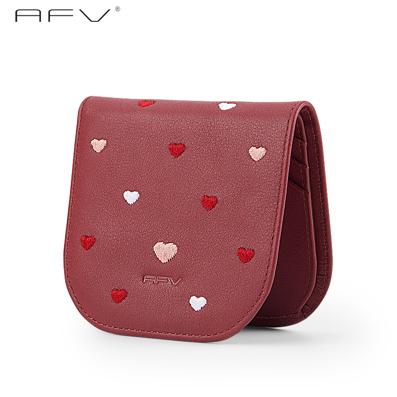 女短款ins简约小众超薄折叠小钱包 afv钱包