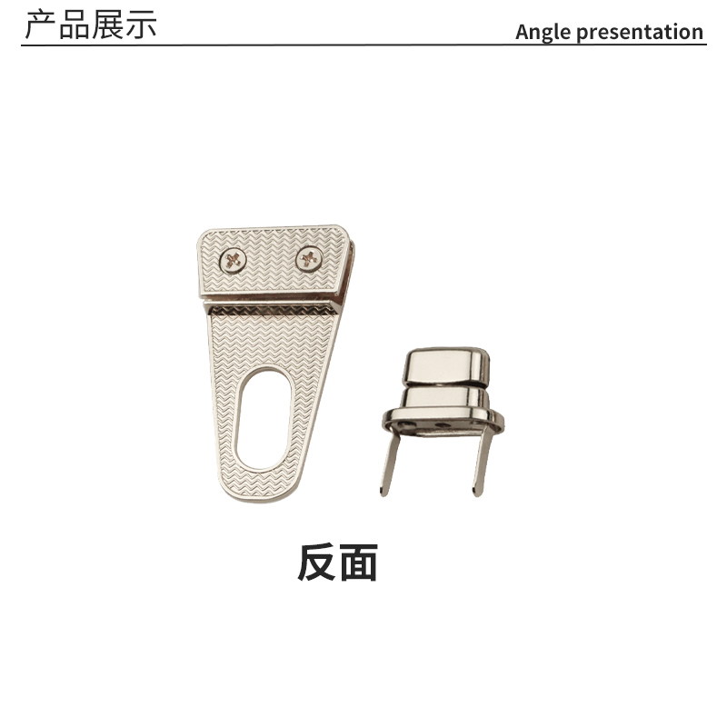 外径28mm箱包五金配件三角形锁扣 包包手袋开关拧锁 锌合金装饰锁 - 图1