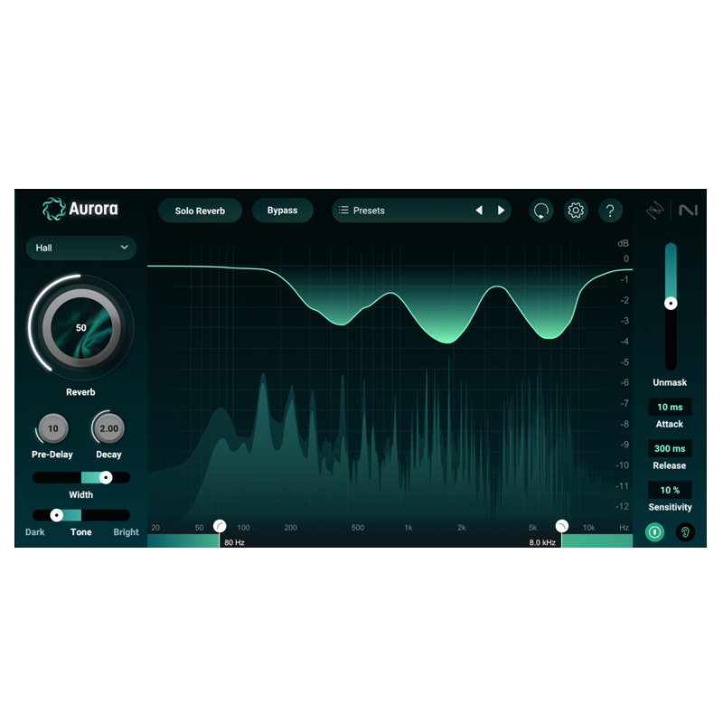 iZotope Aurora 极光混响智能清晰频谱闪避混响效果器插件包安装 - 图3
