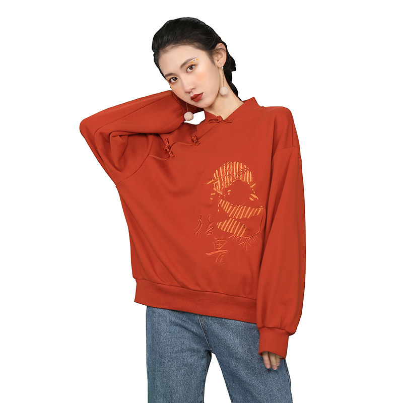 拜年服唐装女中国风改良中式上衣汉服新中式女装新年战袍国风卫衣