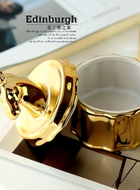 工艺金色独角兽软装电镀首饰盒