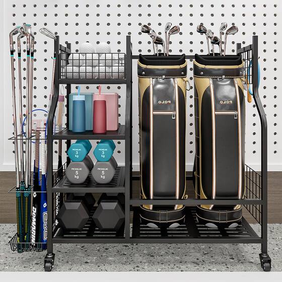 Sports and fitness equipment storage rack home basketball rack kettlebell dumbbell rack foam shaft yoga mat storage rack with wheels