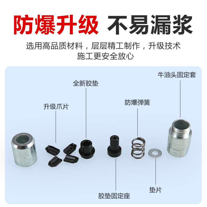 高压防水堵漏灌浆机灌注机注浆机配件牛油头牛油嘴黄油嘴橡胶皮垫-图2