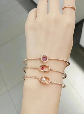 轻奢方糖灵动跳动的心手镯手环