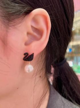 经典黑天鹅项链女款轻奢锁骨链