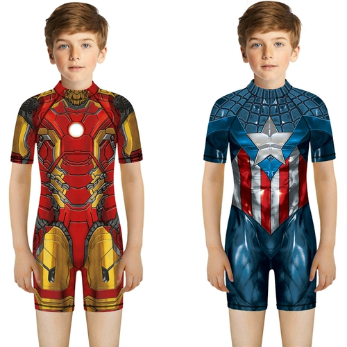 Детский купальник для мальчиков, детские герои, коллекция 2023, Человек-паук, Железный Человек
