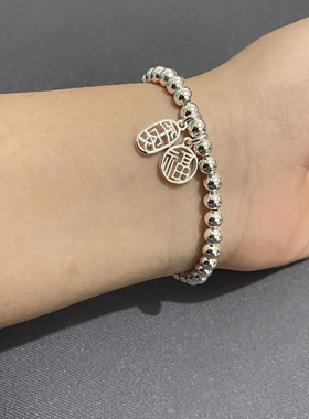 晶彩银女999小清新草莓熊手链