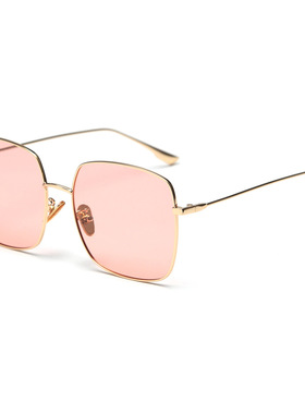 近视偏光彩膜方框显瘦太阳镜