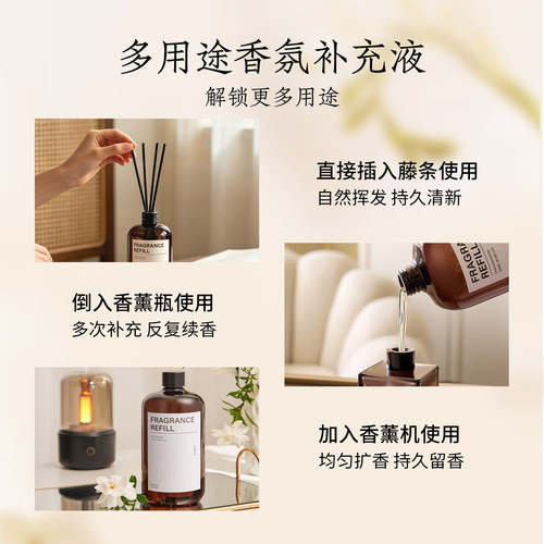 香薰精油补充液加湿器酒店专用栀子花家用室内持久香氛卫生间香水 - 图2