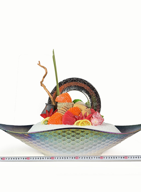 仿真三文鱼鹅肝北极贝金枪鱼刺身海鲜姿造冷菜菜品摆盘装饰样品菜