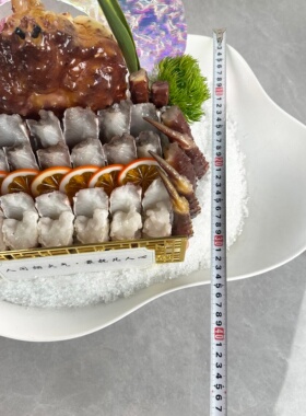 仿真帝王蟹刺身姿造整体食品模型厨房样品菜酒店装饰餐厅摆件