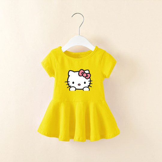 女童连衣裙夏装2025新款洋气网红童装夏季中小儿童学院风短袖裙子