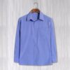 Spring and autumn loose long-sleeved polycotton shirts for middle-aged and elderly men