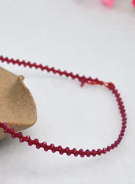 红色尖晶石项圈生日礼物锁骨链