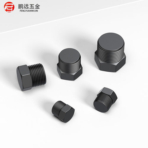 碳钢/镀锌外六角堵头闷头油塞管堵PT,RC,ZG,R,NPT1/8 1/4 3/8 1/2 - 图3