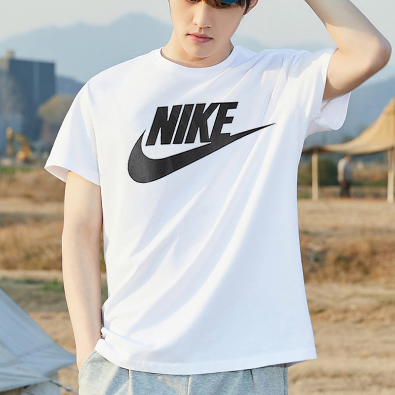 Nike/耐克2023夏季新款运动T恤男装休闲圆领透气短袖潮AR5005-101 - 图1