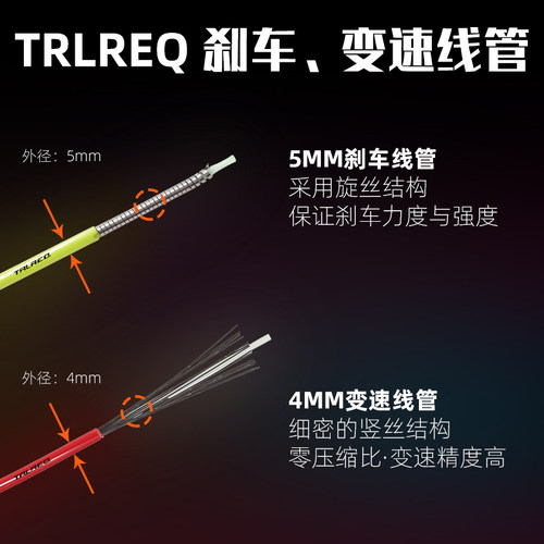 TRLREQ山地车注油线管公路车刹车变速线管外管自行车单车配件彩色 - 图2