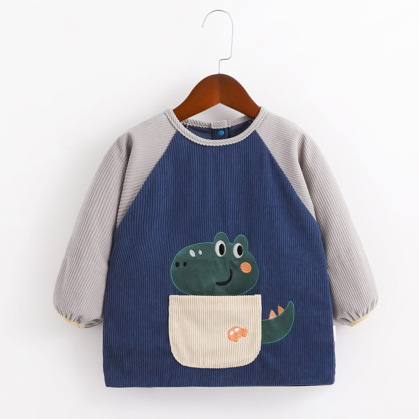 宝宝罩衣防水防脏吃饭围兜秋冬季幼儿园罩衫男孩弹力灯芯绒反穿衣,淘宝优惠券,粉丝福利购,淘宝优惠卷