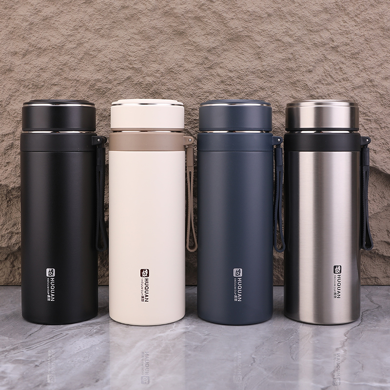 商务保温杯男女士大容量车载便携泡茶水杯子户外运动水壶1升800ml - 图1