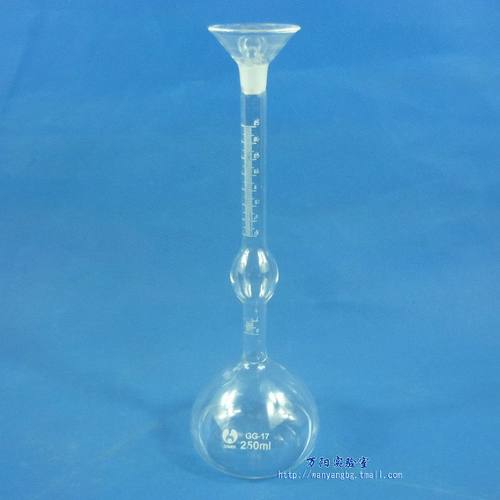 玻璃比重瓶 密度瓶 5 10 25 50 100 250 500ml 附温比重瓶25 50ml 带温度计 李氏比重瓶 固体水泥比重瓶250ml - 图2