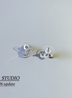 YANSTUDIO/新款简约水钻银针耳钉