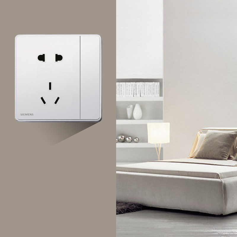 西门子一开10a五孔带开关插座插 西门子璞高专卖电源插座