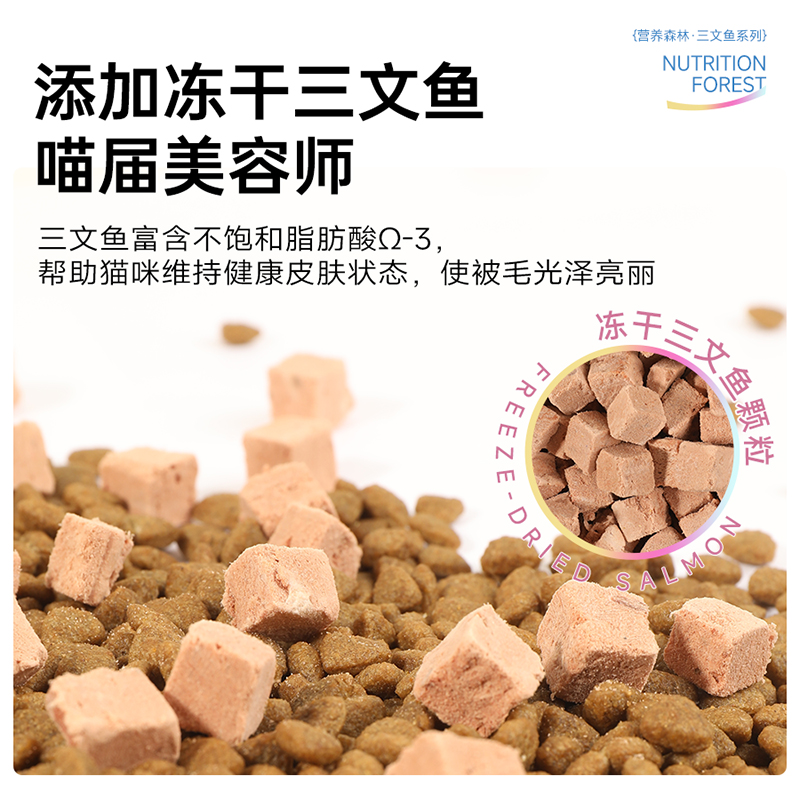 麦富迪猫粮三文鱼冻干双拼全价成幼猫猫粮2kg肉粒通用增肥猫主粮 - 图1