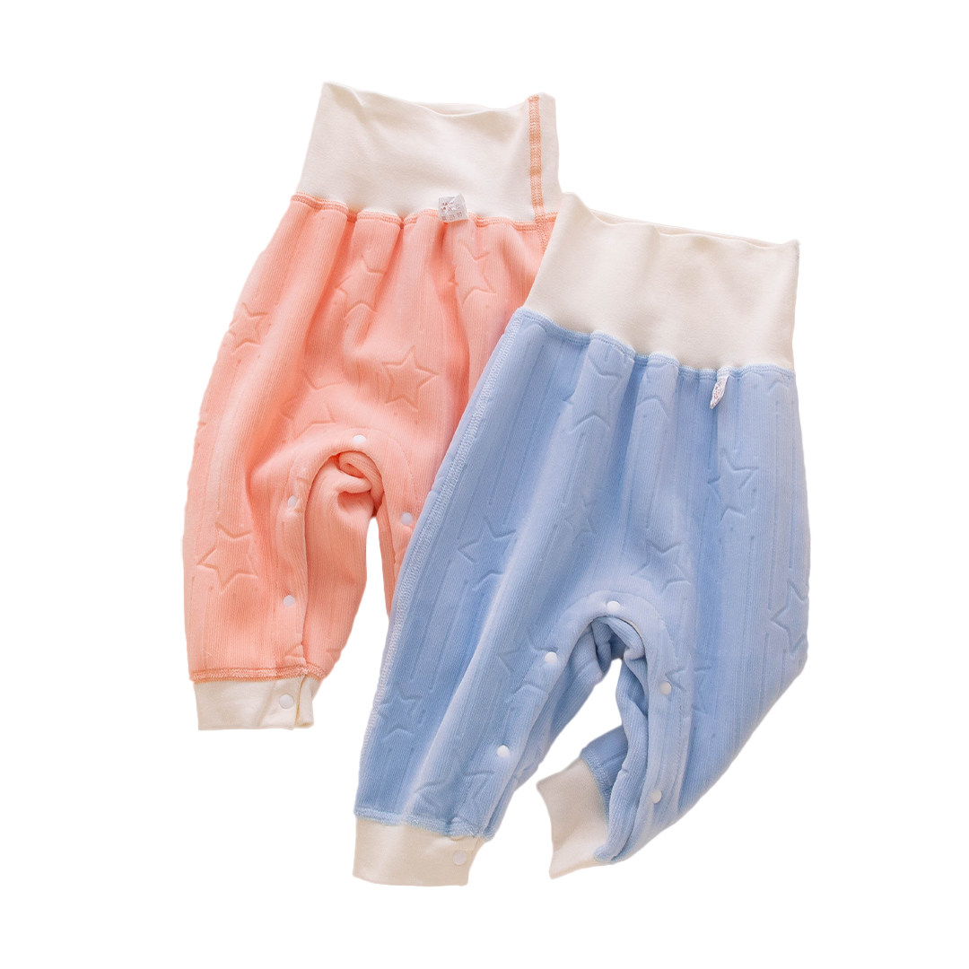 新生婴儿裤子开扣秋冬季加绒宽松宝宝一体绒春秋款高腰护肚大屁屁,淘宝优惠券,粉丝福利购,淘宝优惠卷