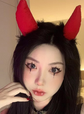 暗黑系万圣节小恶魔头角发箍派对cospaly搞怪头饰拍照装饰道具女