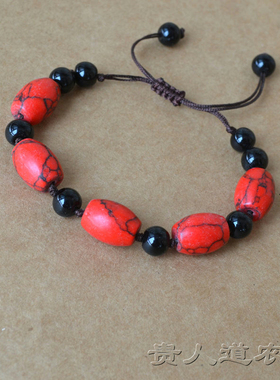 仿绿蓝红松石手链男女款手串