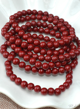 朱砂手链紫金砂手串单圈饰品