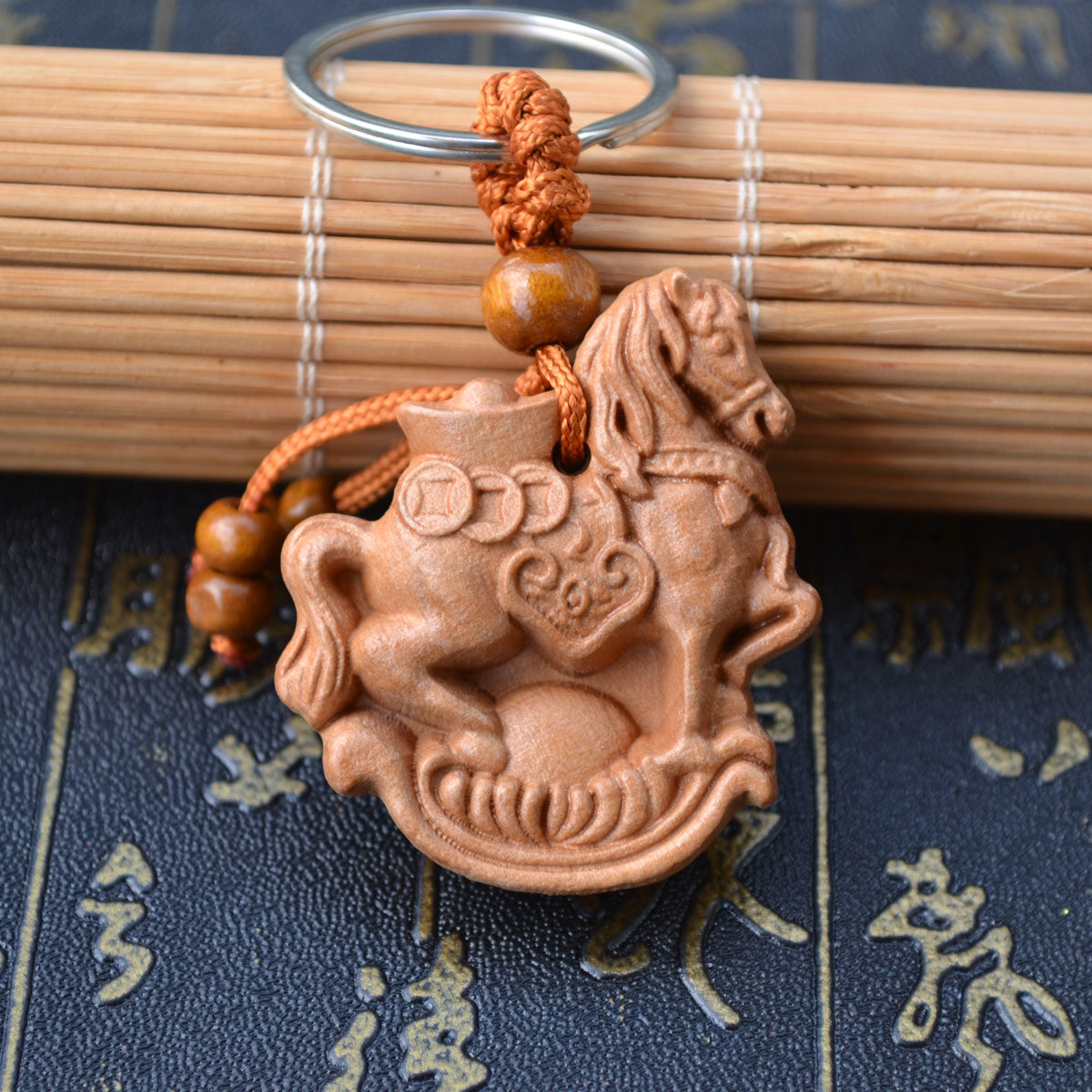 马上发财钥匙扣 桃木钥匙扣木雕挂件 吉祥如意汽车钥匙扣挂饰礼品,淘宝优惠券,粉丝福利购,淘宝优惠卷