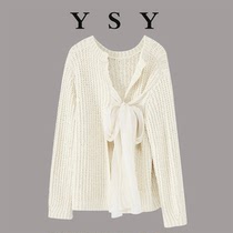 Fafftype flip-floe with lace long sleeves design Feel Knit Cardigan 2022 Early Spring New Loose skinny sweaters women