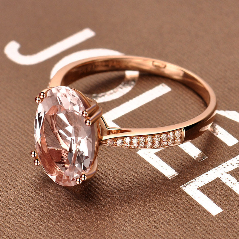 女18k金绿柱石彩色送女友老婆指环 jolee戒指/指环