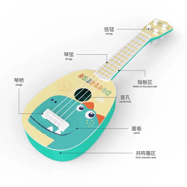 儿童可弹奏尤克里里初学者国潮风儿童玩具吉他启蒙早教小提琴吉他-图3