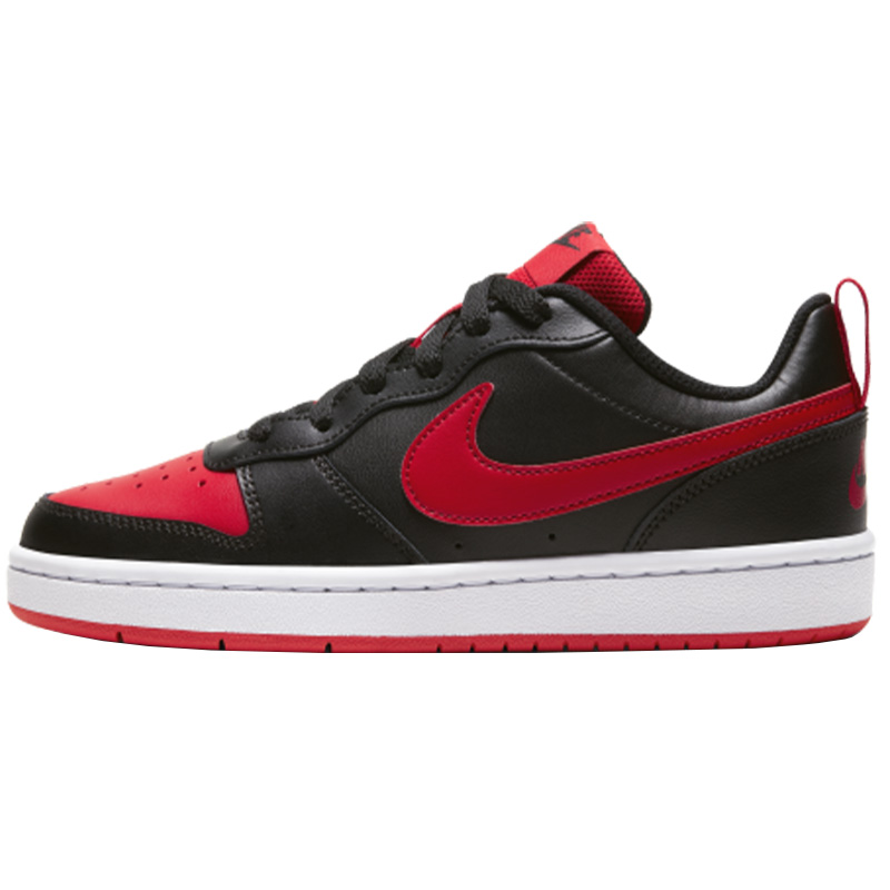 Nike Court Borough Low 2 GS白黑红经典复古低帮板鞋BQ5448-007-图3