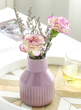 花瓶ins风高颜值陶瓷北欧创意干花小花瓶家居摆件桌面简约装饰品