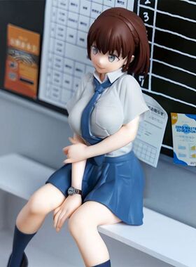优质水手服小爱酱二次元动漫手办泡面美少女模型车载摆件桌面机箱