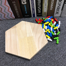 Solid Wood Hexagon Jump Checkers Adult Children Casual Puzzle Toy Kindergarten Multiplayer Interactive Desktop Game Chess