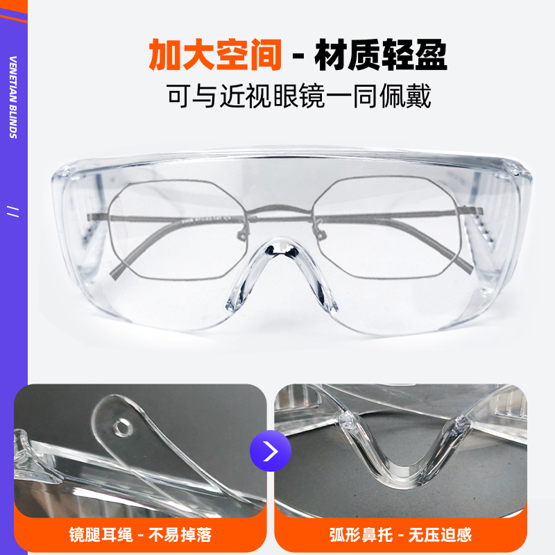 Protective glasses goggles male safety riding labor protection anti splash windproof work anti fog anti splash breathable grinding