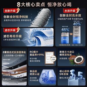 【全国补贴20%】AO史密斯佳尼特蓝鲸2.0家用直饮机净水器2500BM1