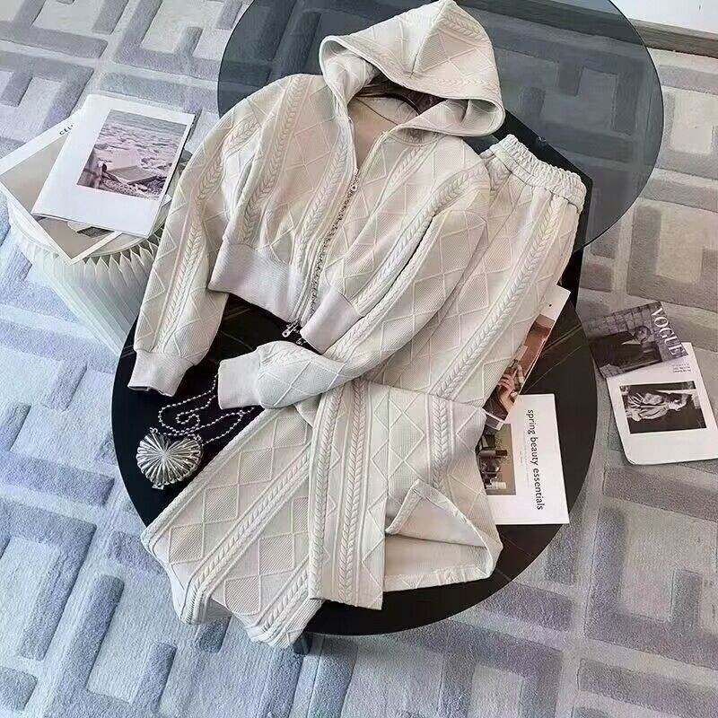 小香风显瘦气质套装女小个阔腿裤2025新款春秋高级感两件洋气百搭,淘宝优惠券,粉丝福利购,淘宝优惠卷