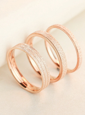 韩版尾戒磨砂戒指ZEBA钛钢百搭女