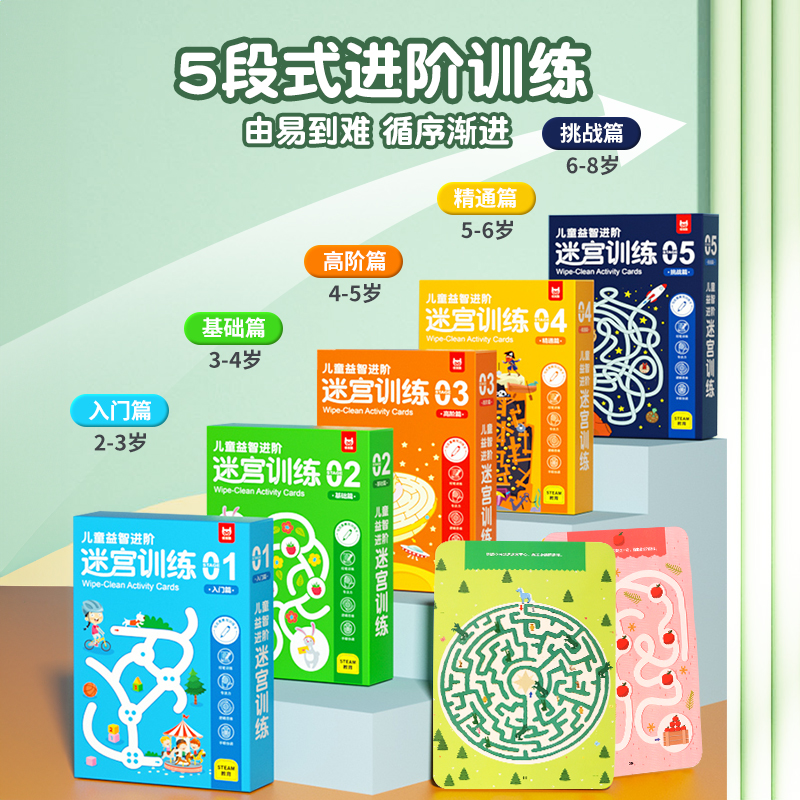 儿童迷宫训练书专注力益智类玩具全脑思维智力开发训练走迷宫3岁4-图0
