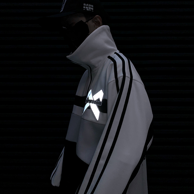 復古男風衣機能風長款拼接高領男女外套潮服 DARKK S BYBB 11 喪系 復古男風衣機能風長款拼接高領男女外套潮服 DARKK S BYBB 11 喪系