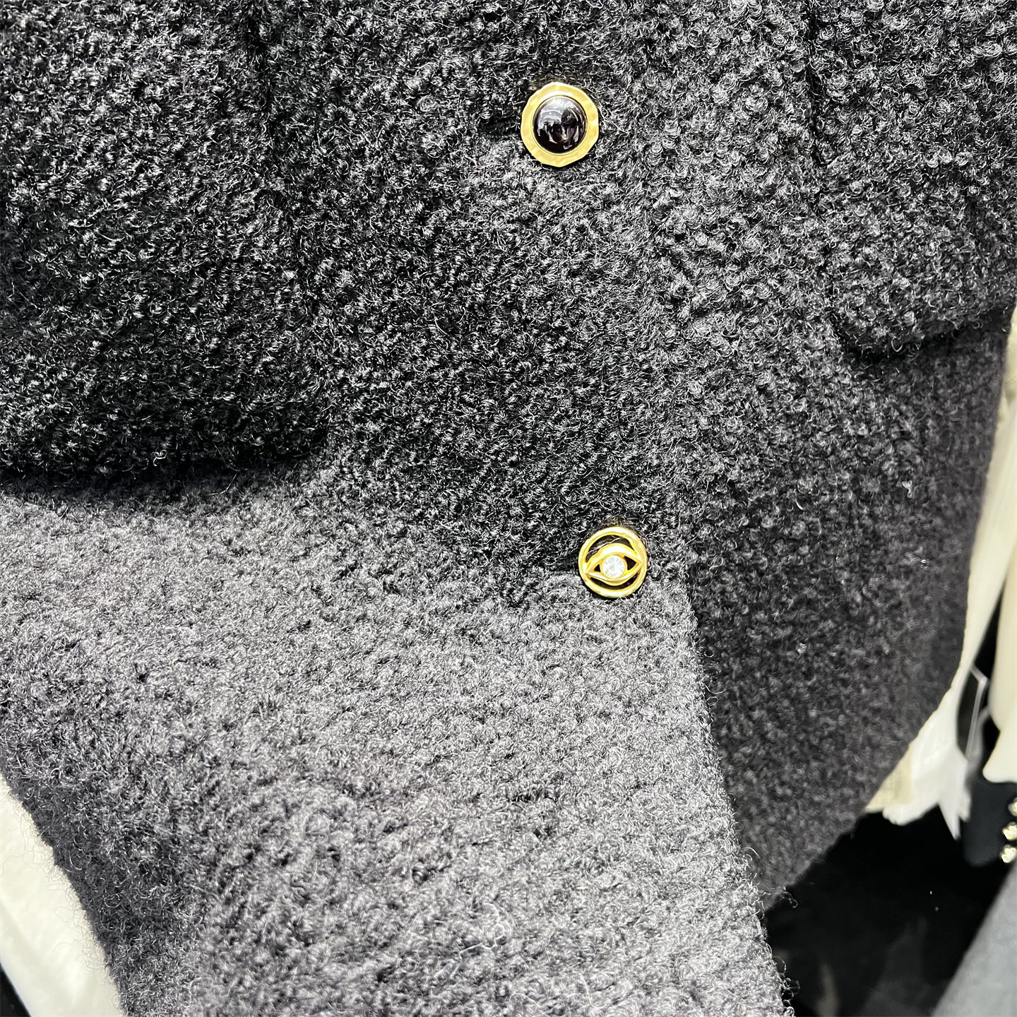 2025冬季新款毛呢大衣女韩版翻领单排扣夹棉加厚百搭中长款外套潮,淘宝优惠券,粉丝福利购,淘宝优惠卷