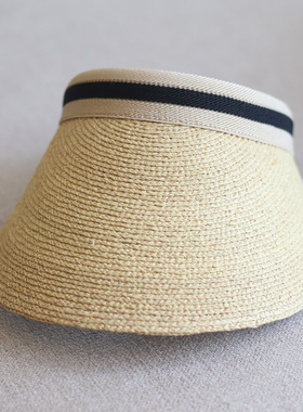 空顶帽出游休闲女夏季宽檐字母