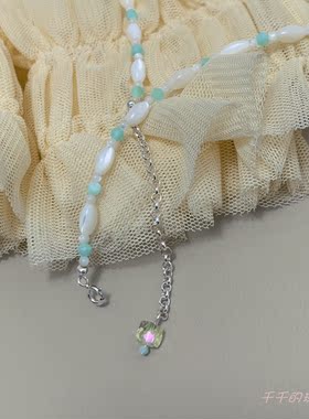 原创设计天河石玉石串珠项链女