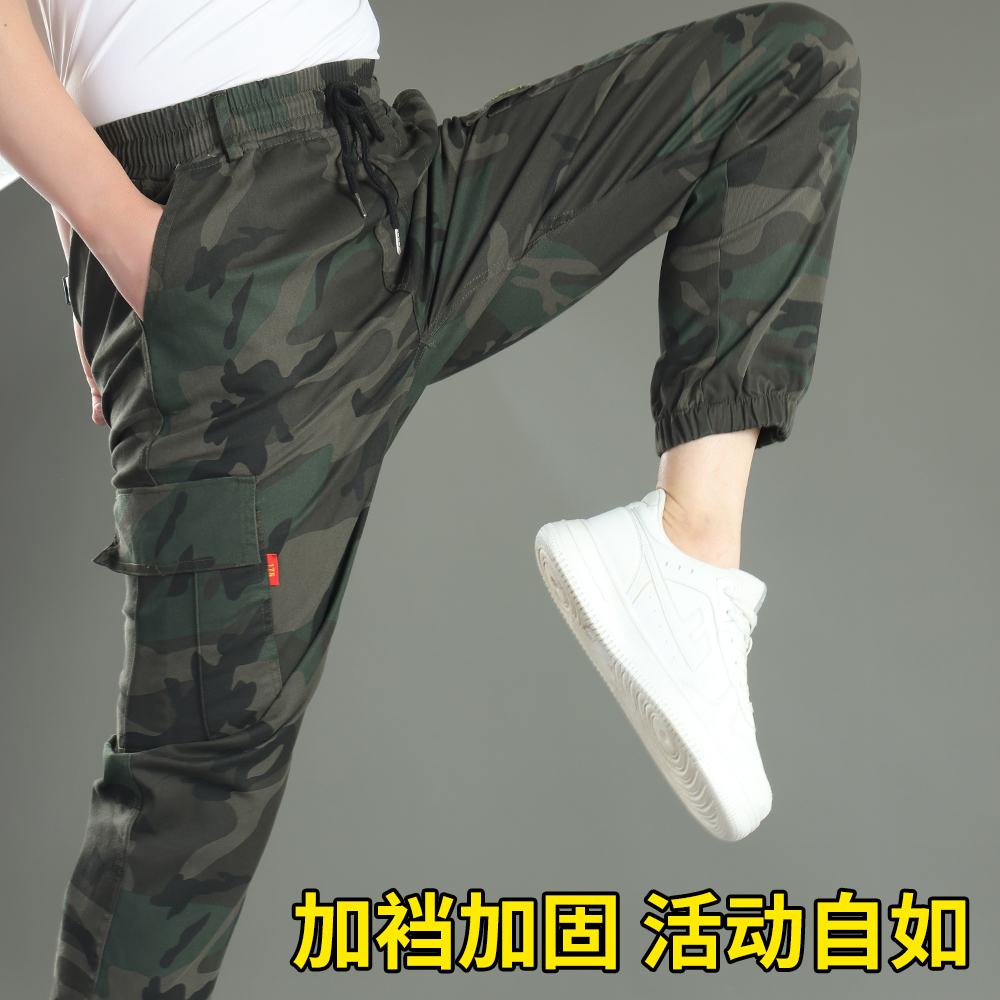 迷彩裤男款工装裤秋季纯棉弹力宽松耐磨男士干活穿的裤子男劳保裤 - 图2
